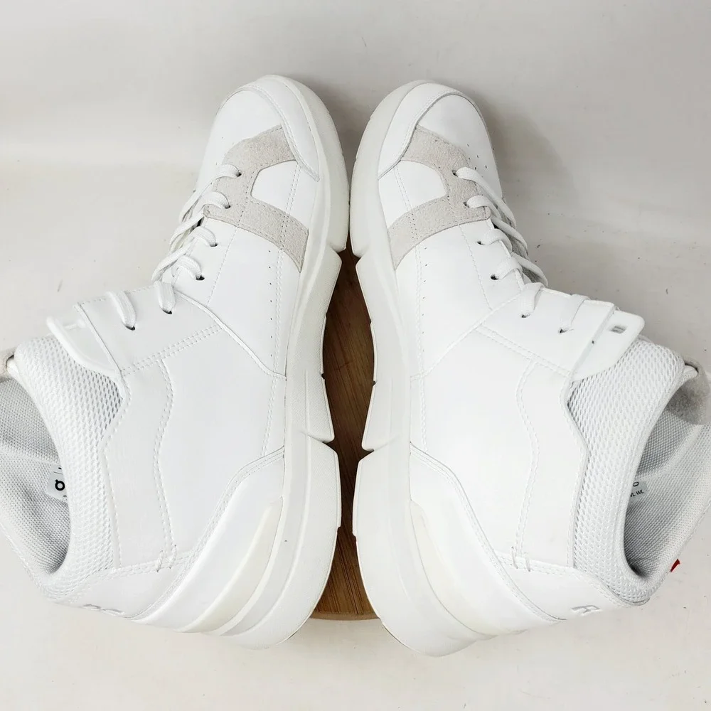 On The Roger Clubhouse Mid Shoes Mens 10.5 White Sneaker Casual Tennis Court